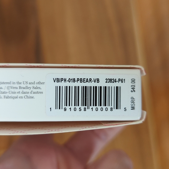 NIB iPhone XS Vera Bradley Polar Bear Glitter Snow Winter Sledding Phone Case - Picture 5 of 6